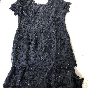 Vintage black beaded dress